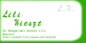 lili wieszt business card